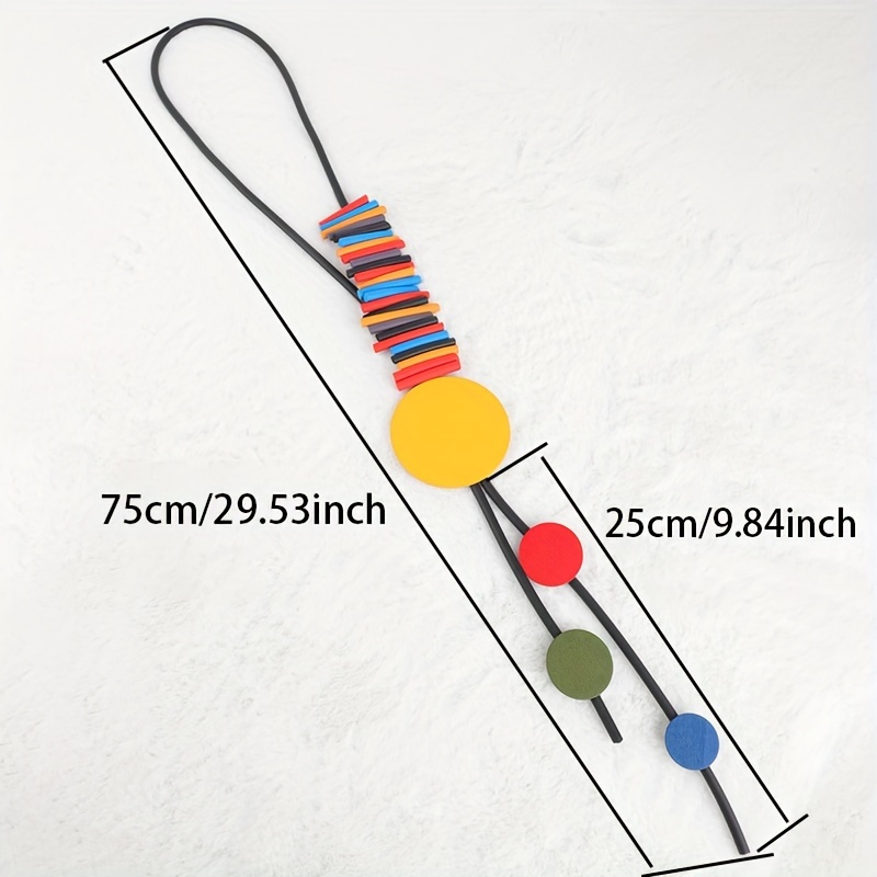 Bohemian Ethnic Style Women's Y Shape Rubber Necklace